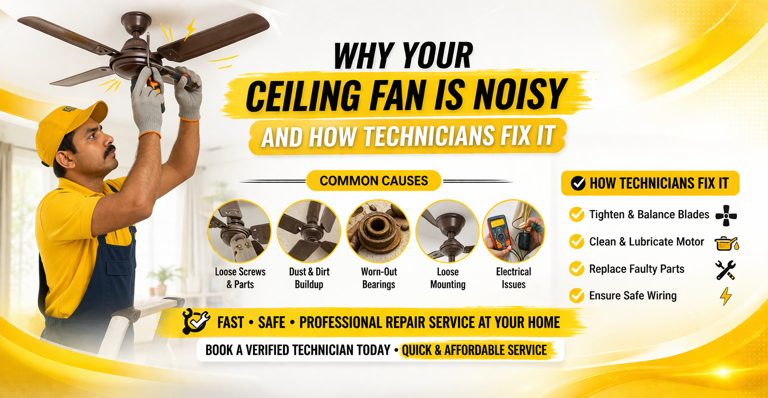 Why Ceiling Fan Is Noisy? Causes & Easy Fixes by Technicians