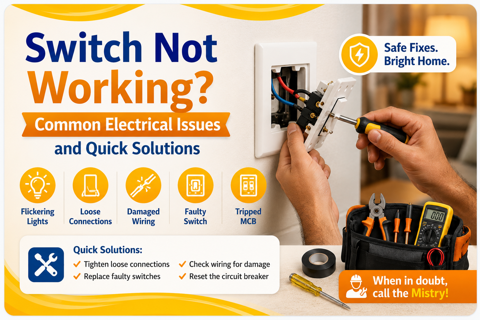 Switch Not Working? Common Electrical Problems & Quick Fix Solutions