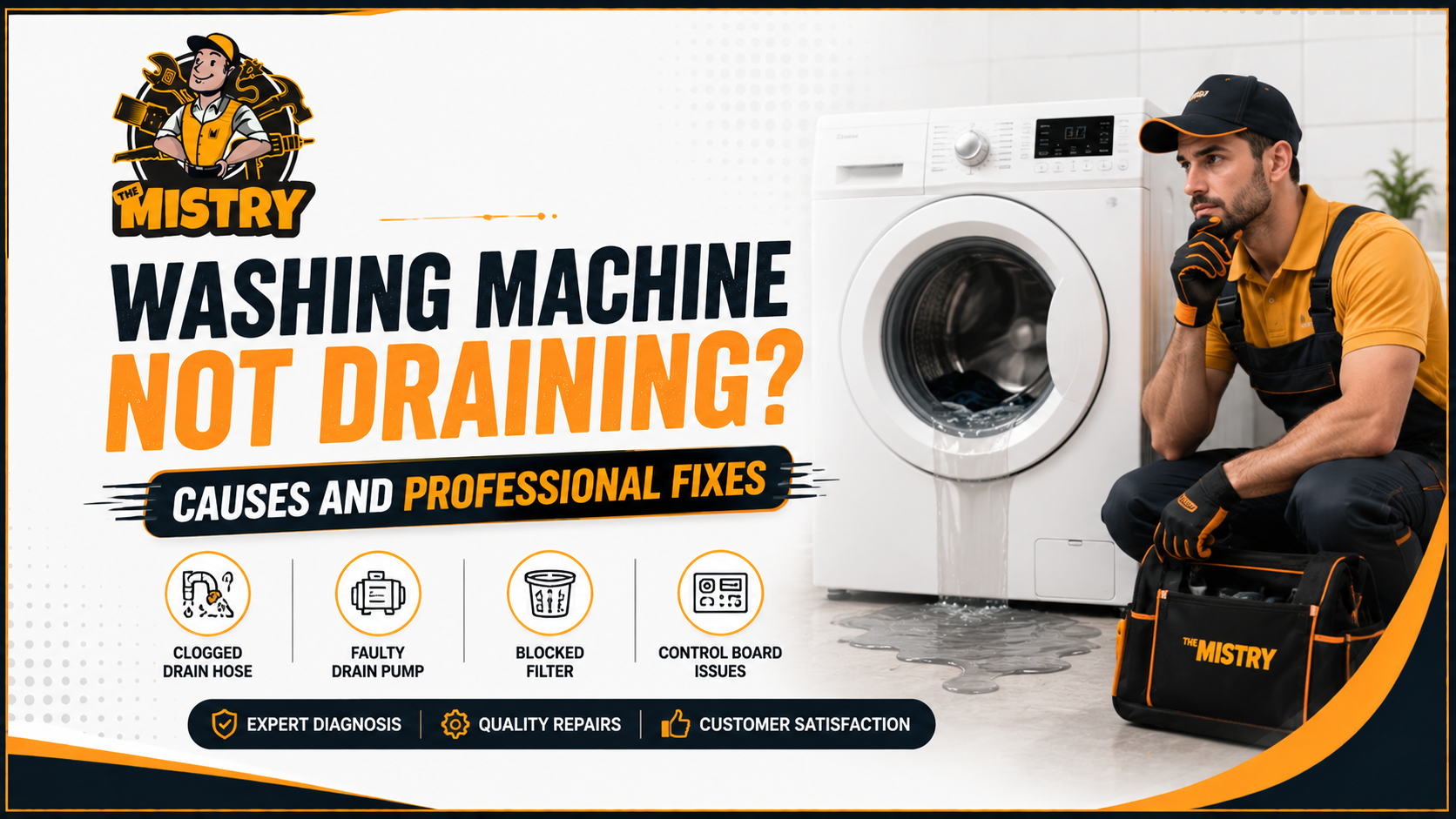 Washing Machine Not Draining? Common Causes & Expert Repair Solutions